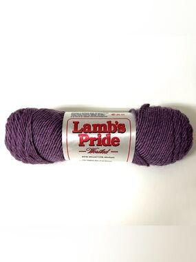Lamb's Pride Worsted 85% Wool 15% Mohair Wild Violet Knitting Yarn Skein 190 yds